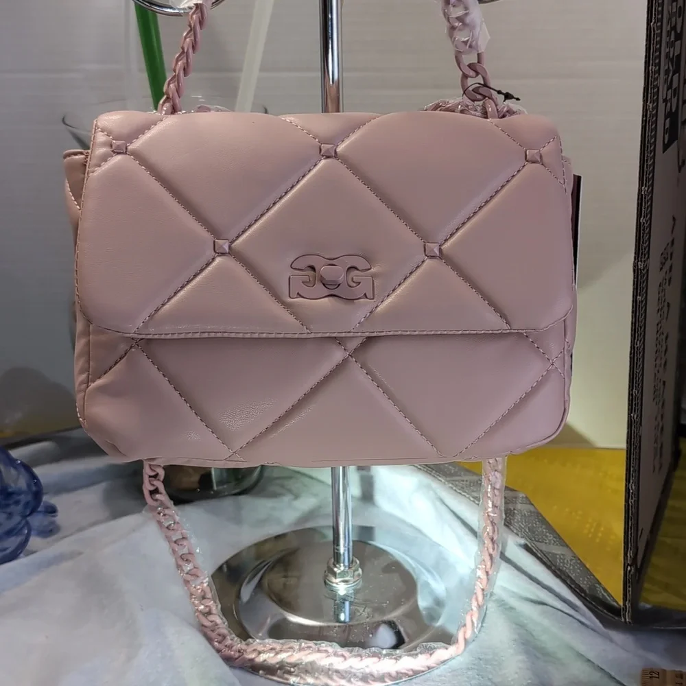 Gilda Paris G Logo Pink Quilted Women's Crossbody